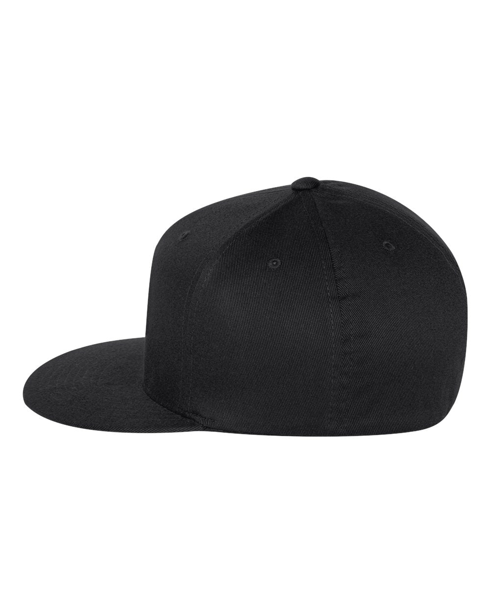 Flexfit Fitted Hat Flatbill with Custom Leather Patch