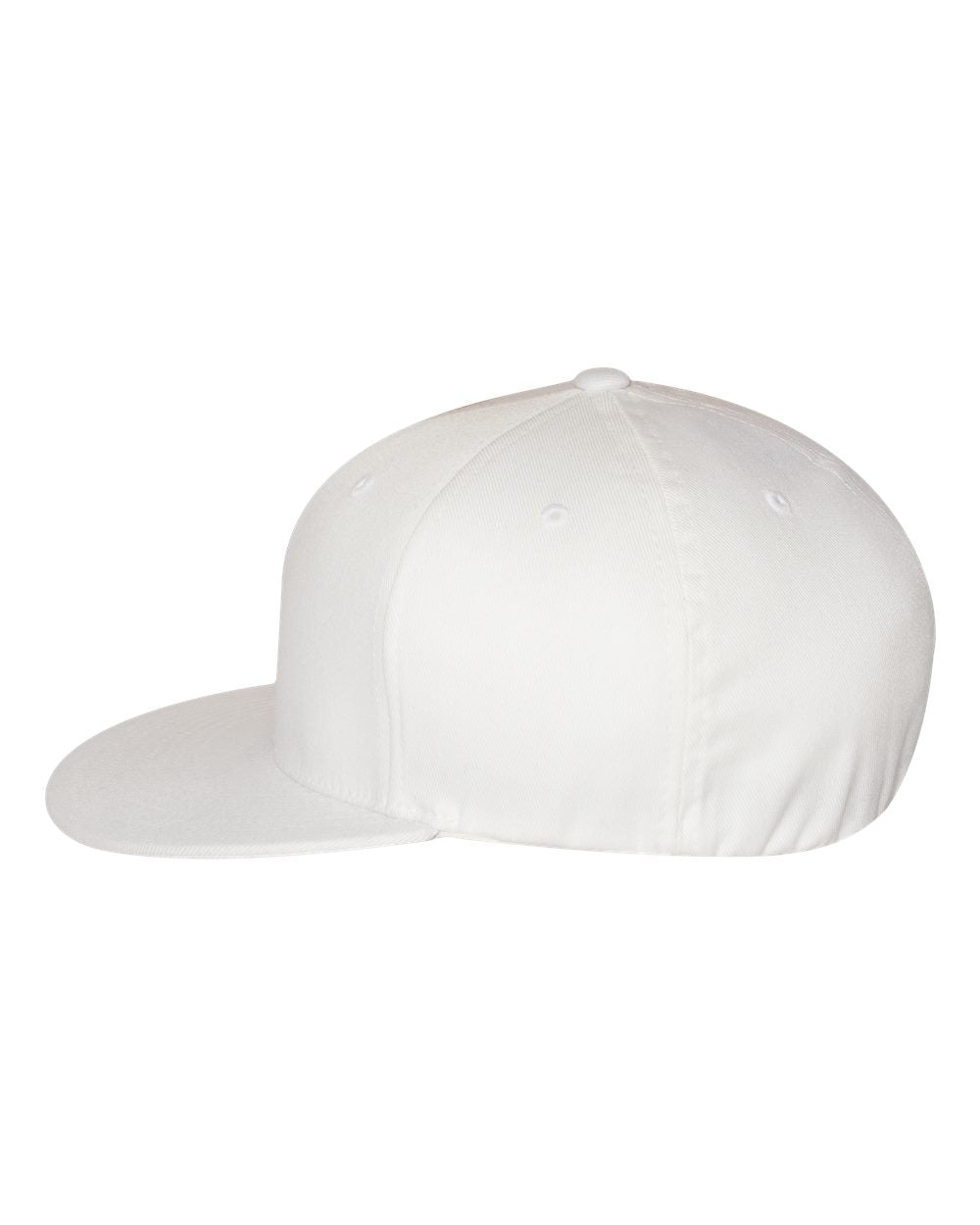 Flexfit Fitted Hat Flatbill with Custom Leather Patch