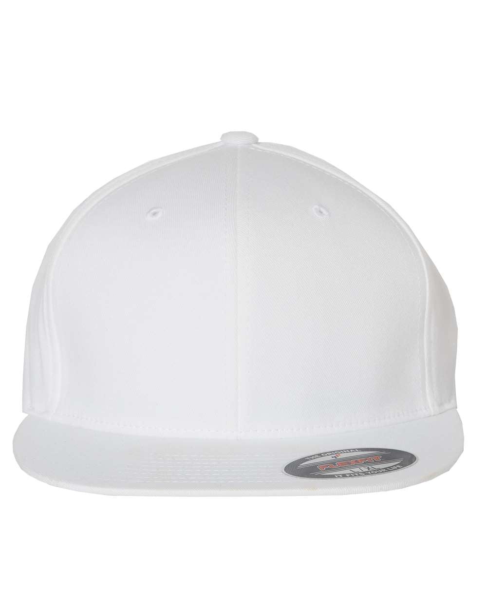 Flexfit Fitted Hat Flatbill with Custom Leather Patch