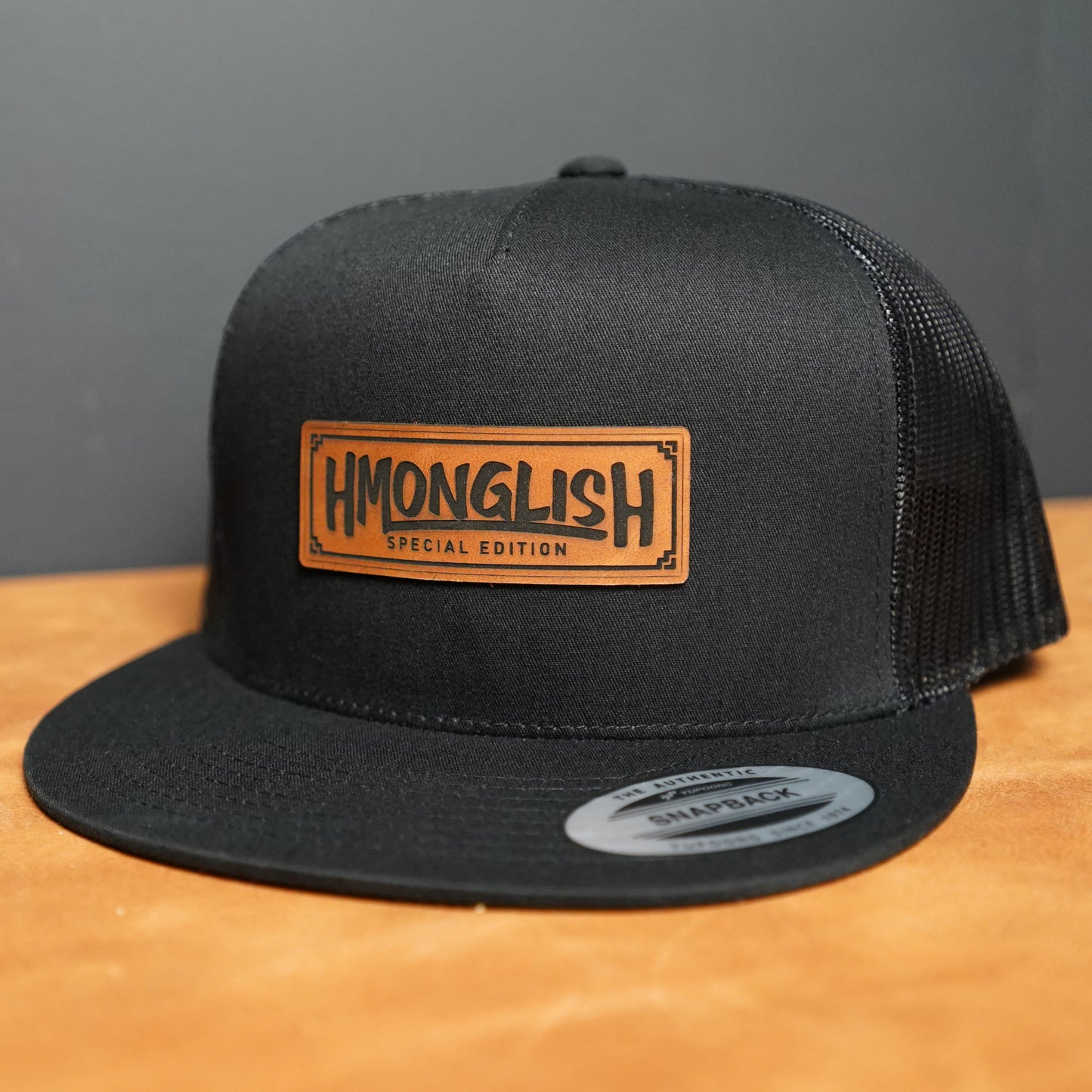 Hmonglish Leather Patch Hat