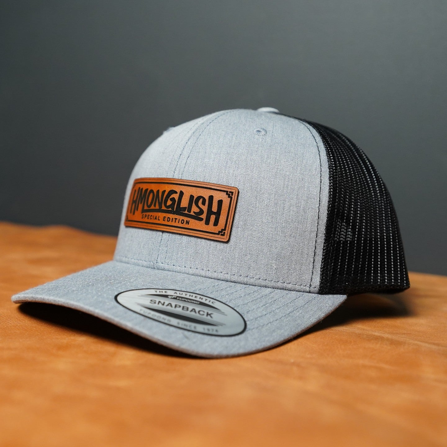Hmonglish Leather Patch Hat